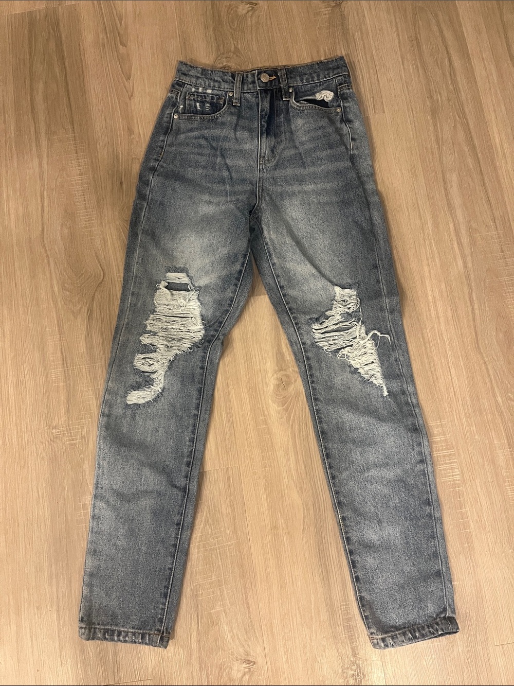 RSQ Blue Denim Jeans with Golden Stitching